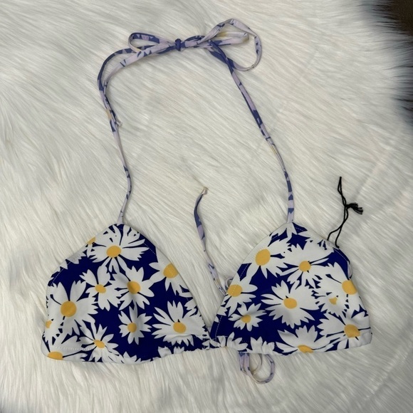 NWOT Rachael Pally Daisy Print Triangle Bikini Top size Large - Picture 7 of 7